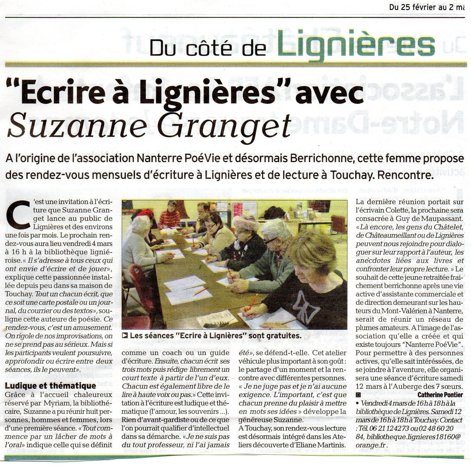 article dans L'Echo du Berry
