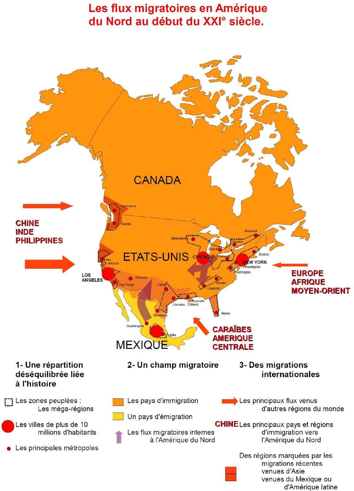 Les populations d'Amérique du Nord (Canada, États-Unis, Mexique). -  Geobunnik