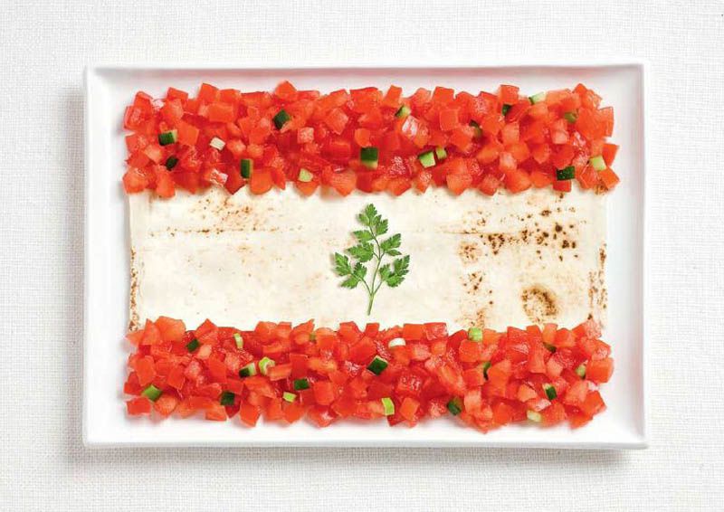 18 drapeaux du monde version food 