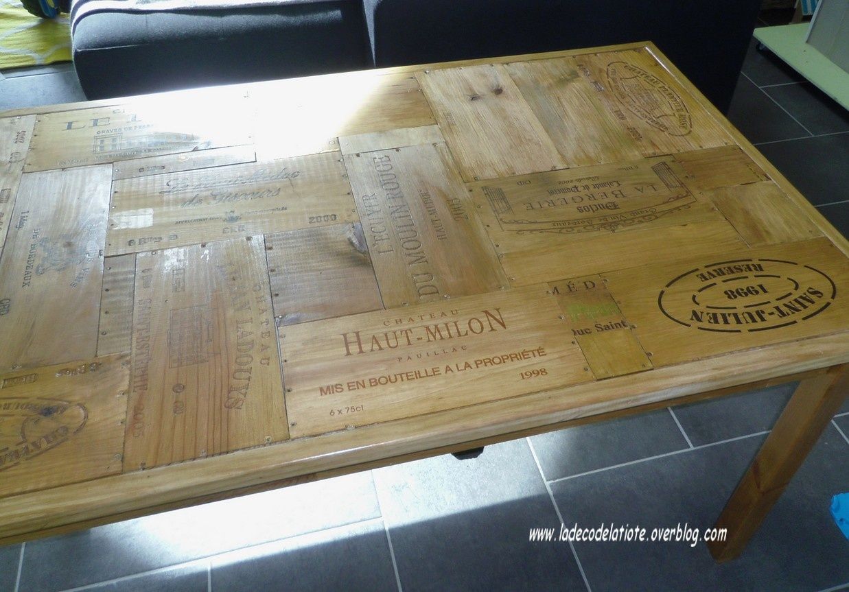 Customisation D’une Table En Pin Ikea Avec Des Caisses ? Vin La Fabriquer Table Basse Bois Palette ~ Customisation D’une Table En Pin Ikea Avec Des Caisses ? Vin La