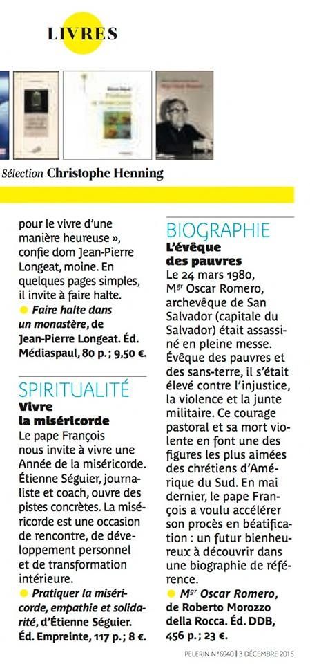 Recension du livre Pratiquer la miséricorde