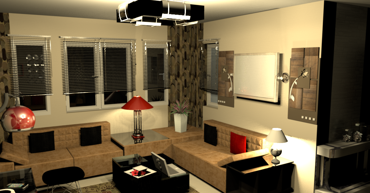 Design 3d salon " la maison de miss sandra " 3d salone maroc