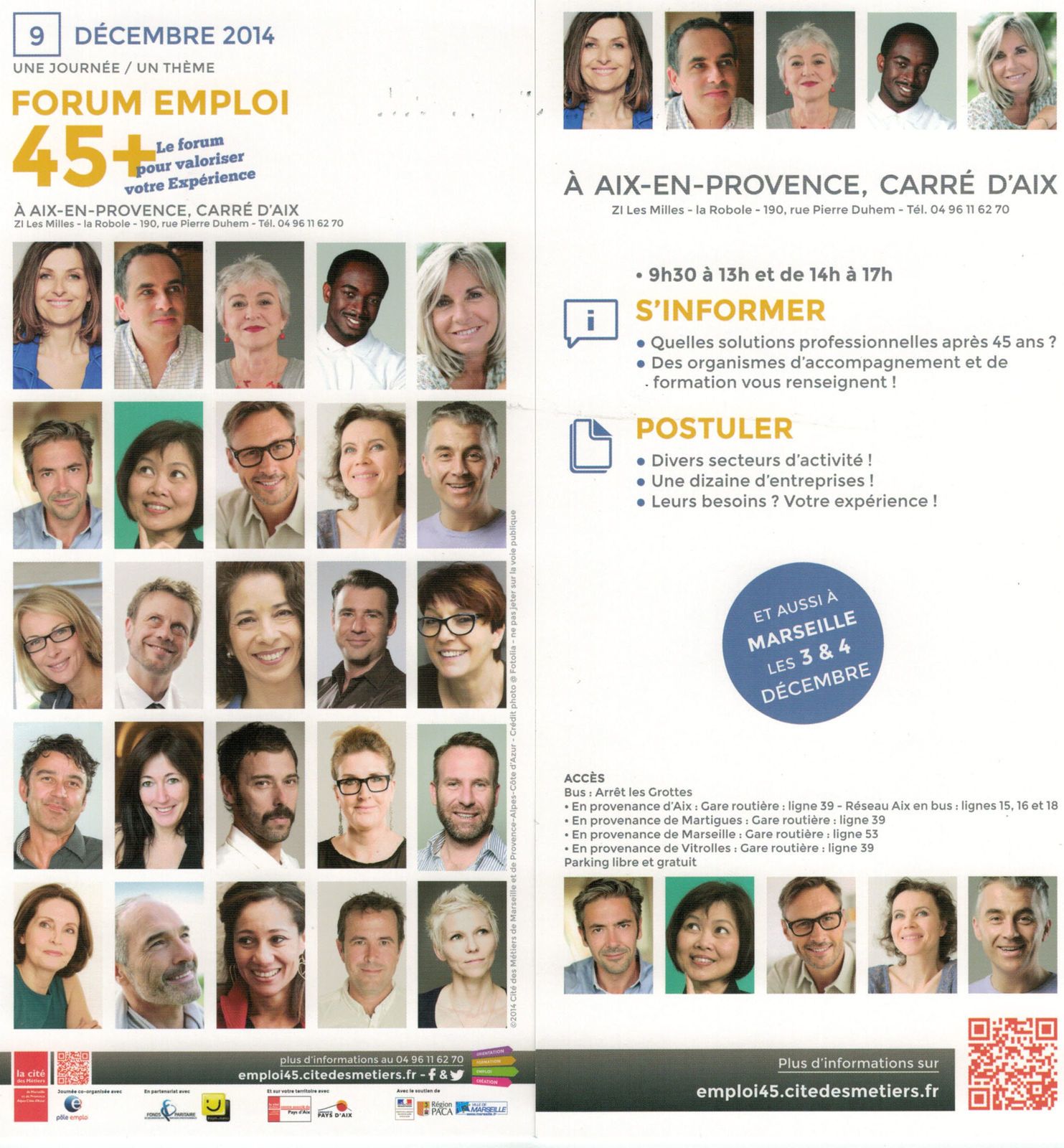 Forum Emploi 45+, Aix en Provence le mardi 9 décembre 2014  Centre