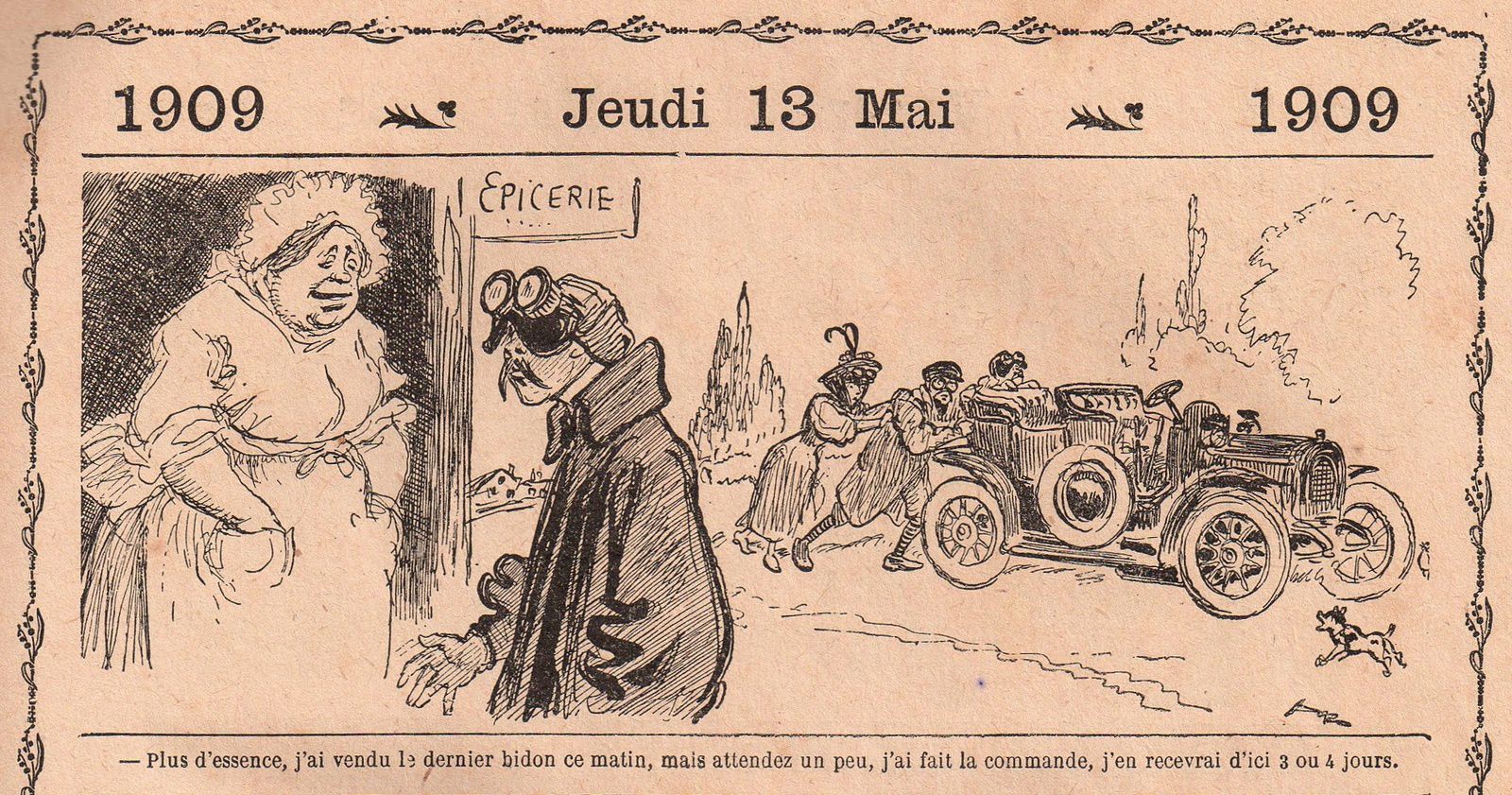Albert Robida, humour, mode et grosses cylindrées (1909)