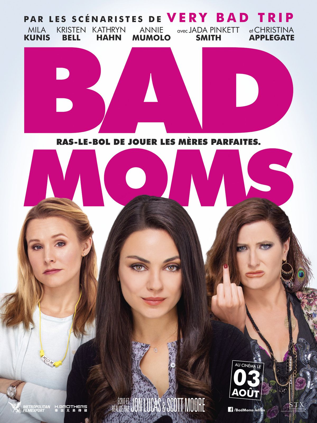 BAD MOMS (BANDE ANNONCE VF et VOST) avec Mila Kunis, Kristen Bell, Christina Applegate - Au cinéma le 3 août 2016