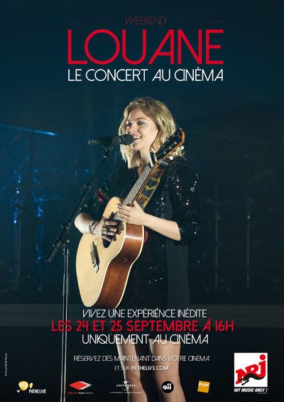 Louane - Le concert au cinéma (BANDE ANNONCE) le samedi 24 et dimanche 25 septembre 2016 à 16h