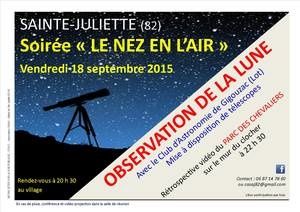 Soirée "LE NEZ EN L'AIR" à Sainte-Juliette (82) le vendredi 18 septembre