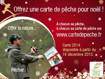 Offrez une carte de pêche pour Noël