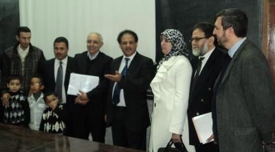 الدكتوراه بامتياز لموفد جامعة الحديدة جلال العسكري من المغرب