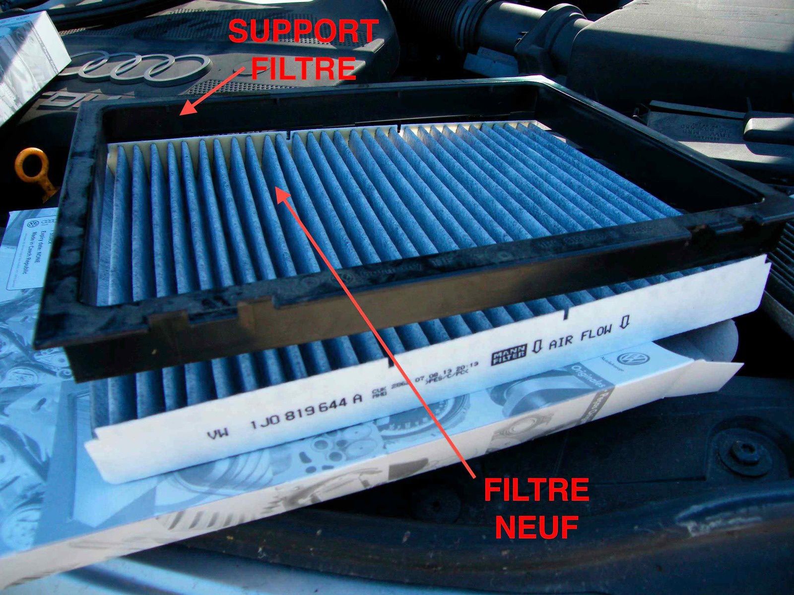 Changement filtre d'habitacle Audi A3 8L - tutorialaudi