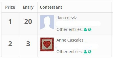 Les 2 gagnantes ! / Two winners!