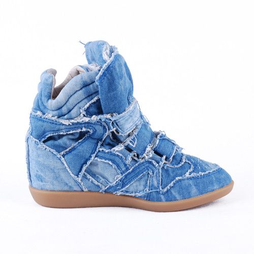 ISABEL MARANT Balesi High-top Wedge Blue Sneakers Denim - FASHION  INFORMATION AND LUXURY PRODUCTS