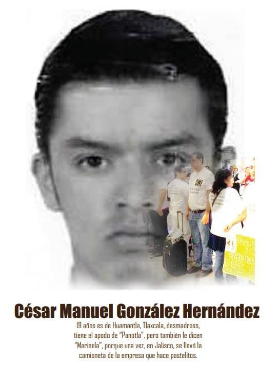 Ayotzinapa, une vie derrière chaque nom : César Manuel Gonzalez Hernandez