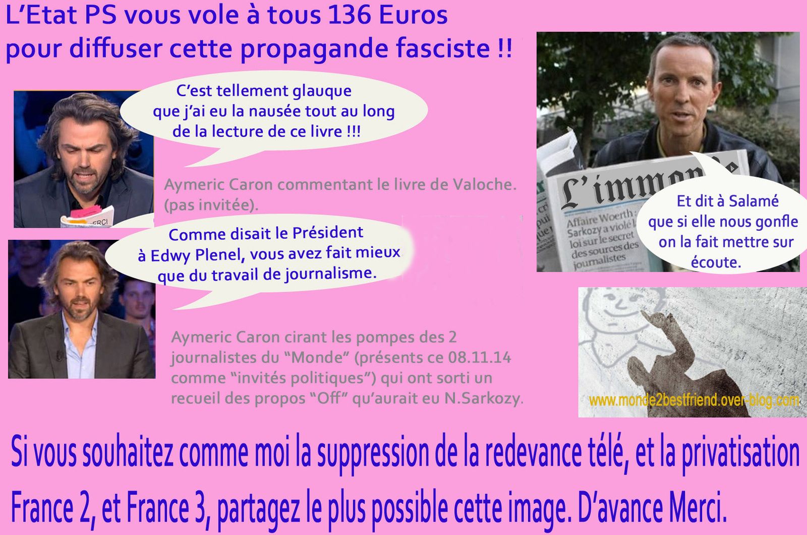 Exigeons la suppression de la redevance télé et la privatisation de France Télévision !!!!