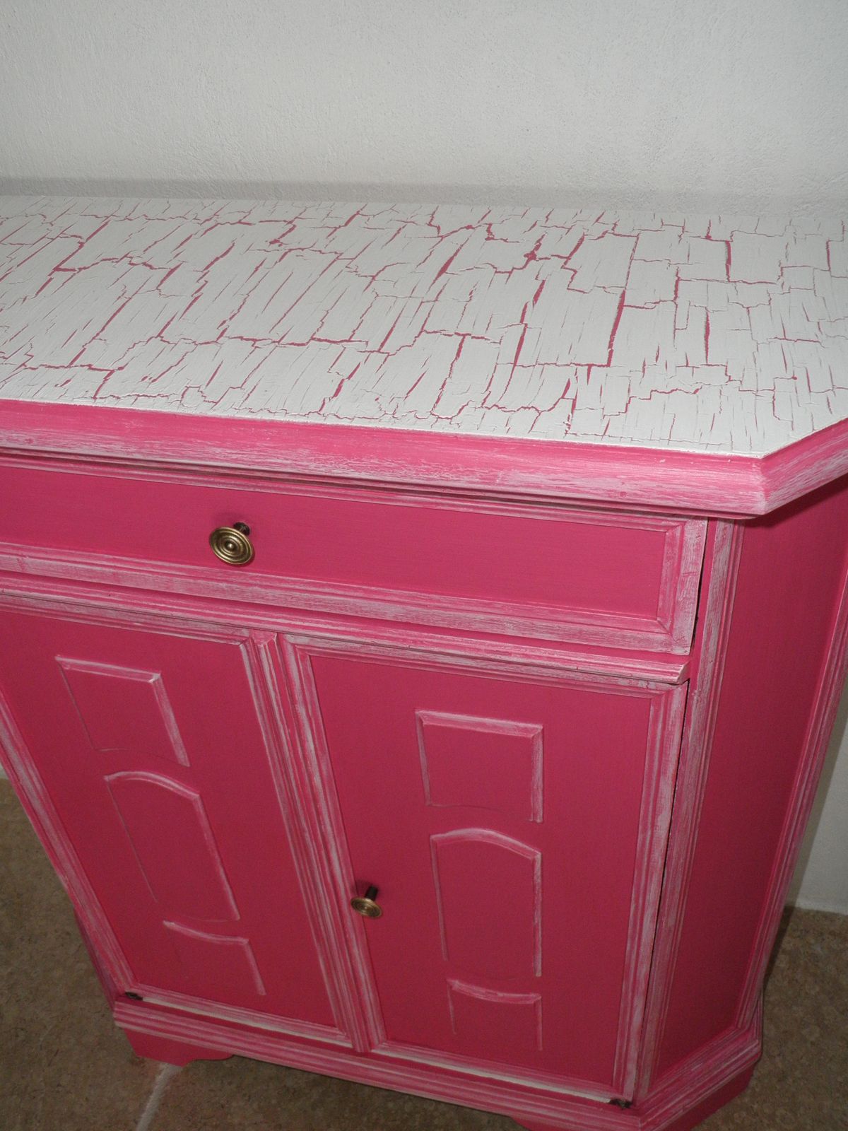 Meuble rangement chambre fille rose style fantaisie princesse ...