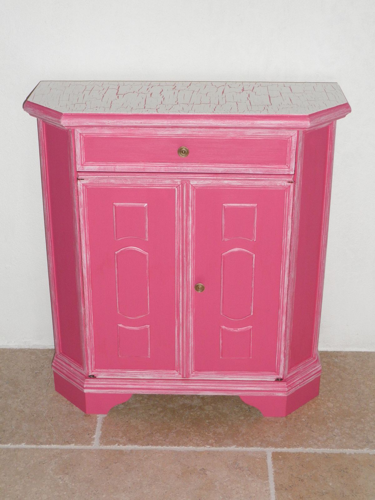 Meuble rangement chambre fille rose style fantaisie princesse ...
