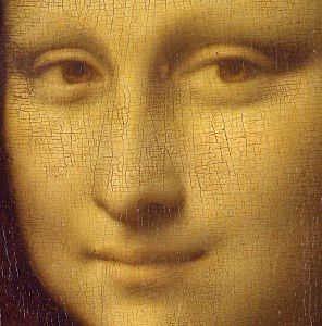 Óleo sobre tabla de Leonardo Da Vinci, donde se aprecia el deterioro por los cambios en la madera