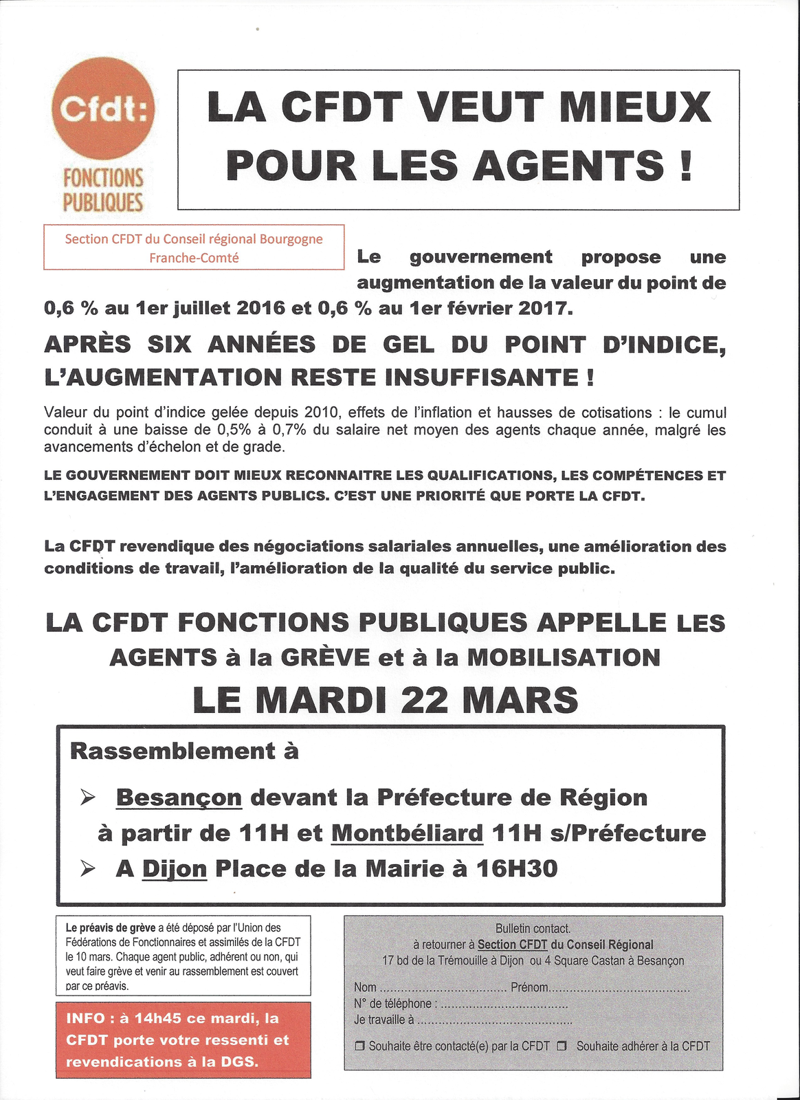 DéGel et DG ... 22 mars : journée des régionaux !