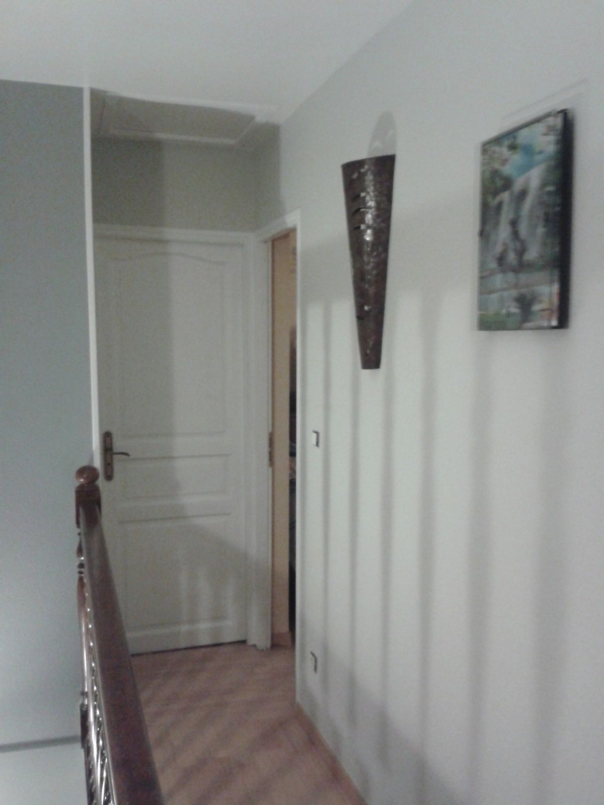 Pose toile de verre dans escalier b.r menuiserie