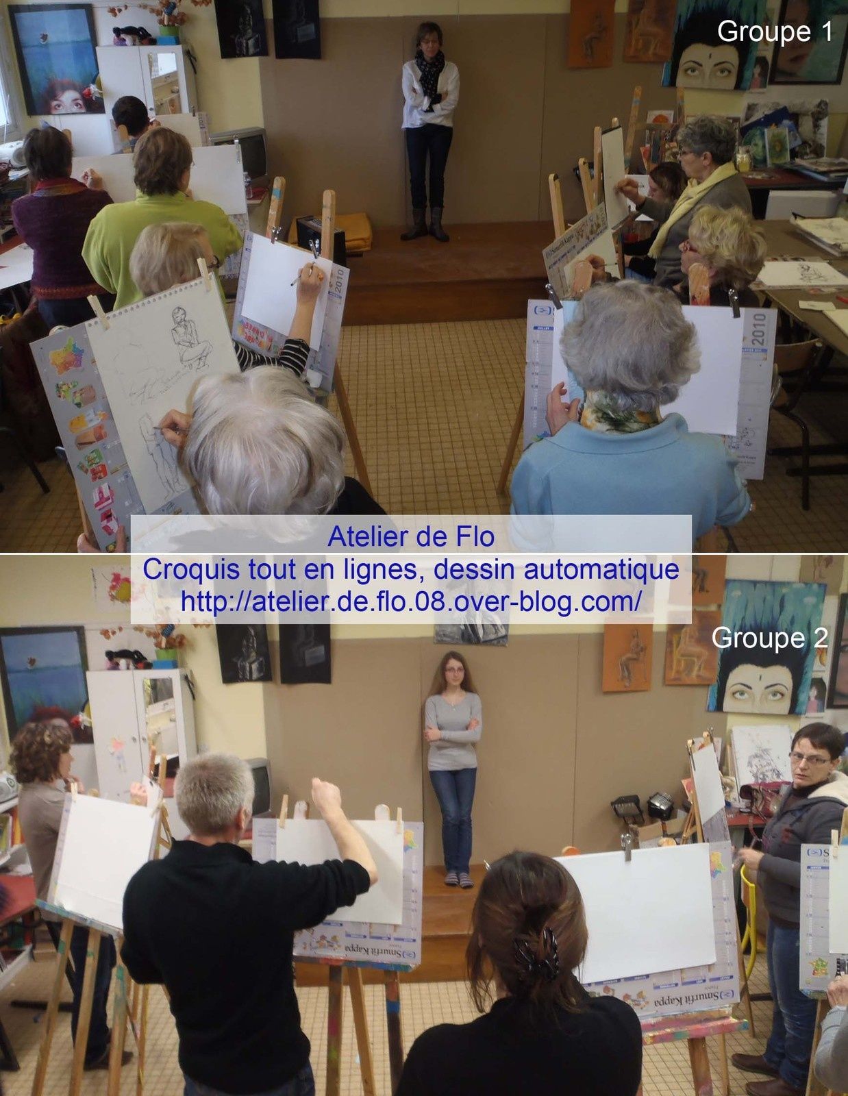 Les "croquistes" découvrent la liberté du dessin automatique