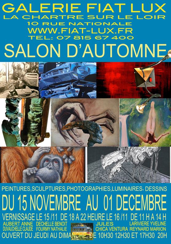 Salon d'automne à la galerie FIAT LUX avec Marion Reynard et Benoit Dechelle