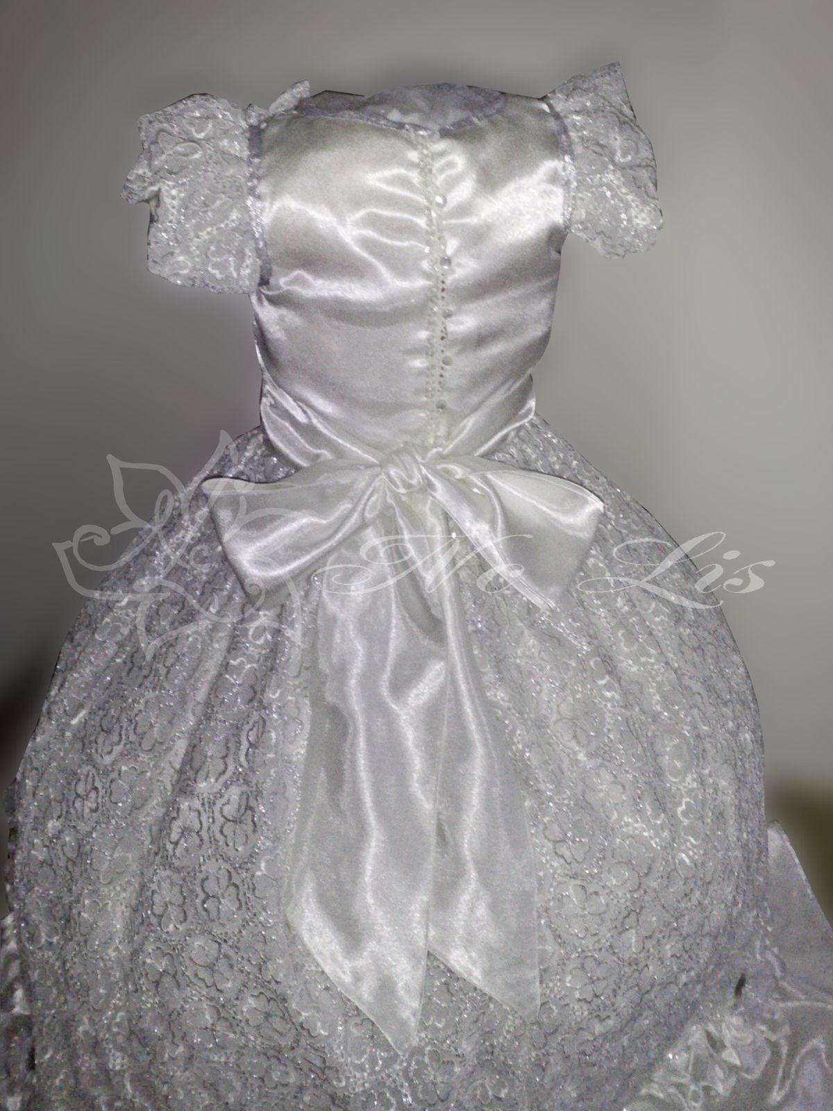 Enfant Fille Robe De Princesse Corsage Florale Fleur Robe Cérémonie Longue En Dentelle Costume Habillée De Soirée Mariage Demoiselle D'Honneur Baptême