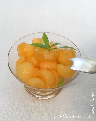 Billes de melon à la verveine