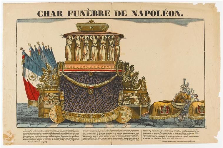 Char funèbre de Napoléon, Art populaire, Imprimerie Pellerin, Marseille, Musée des Civilisations de l'Europe et de la Méditerranée