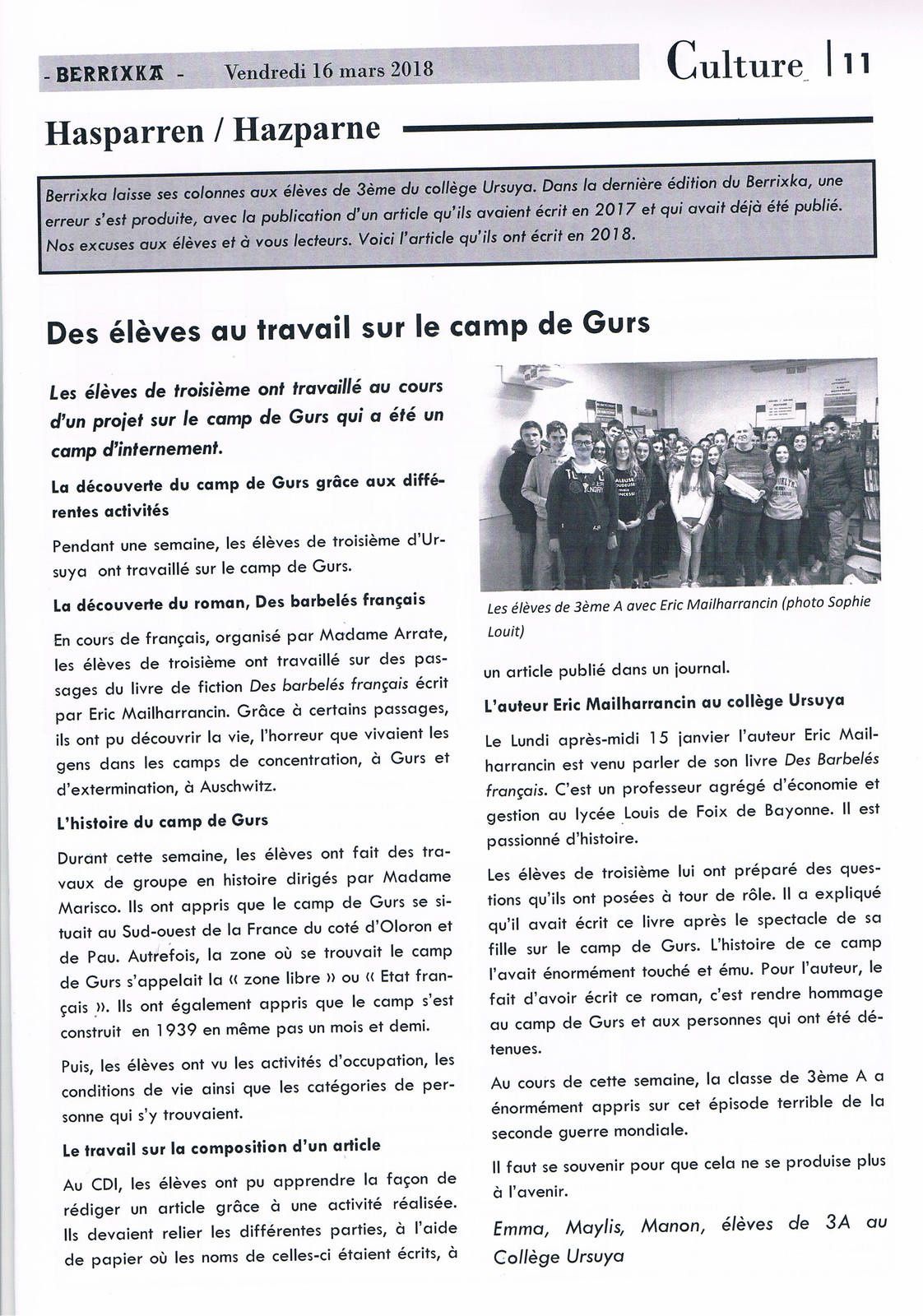 rencontres hasparren