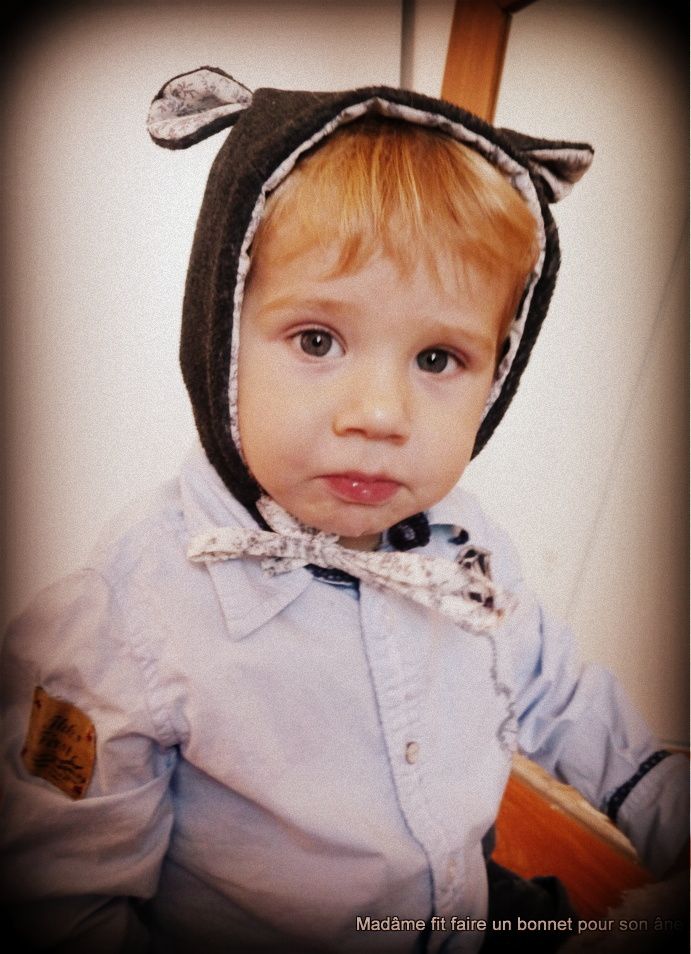 Patron béguin bébé / Pattern for a baby bonnet hat (real size print.) -  Madâme fit faire