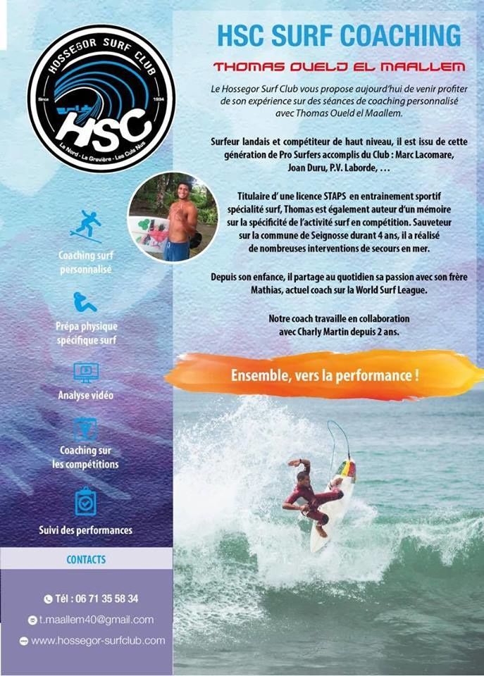 Surf coaching haut niveau avec le Hossegor Surf Club et son entraîneur Thomas Oued El Maallem