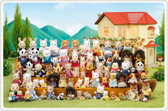 Sylvanian families - Famille lapin chocolat Sylvanian