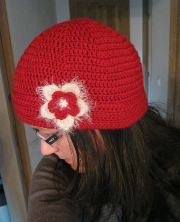 Bonnet femme rouge