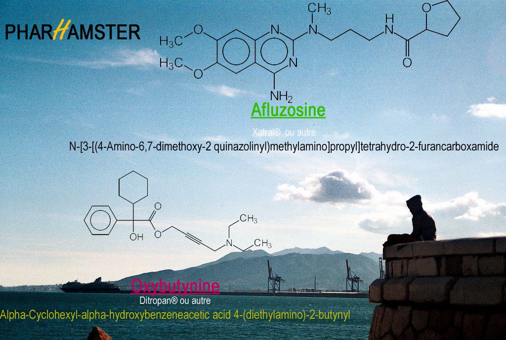 CAS D'OFFICINE ASSCIATION ALFUZOSINE (XATRAL®) & OXYBUTYNINE (DITROPAN®) -  PHARAMSTER Un regard officinal indépendant sur les médicaments