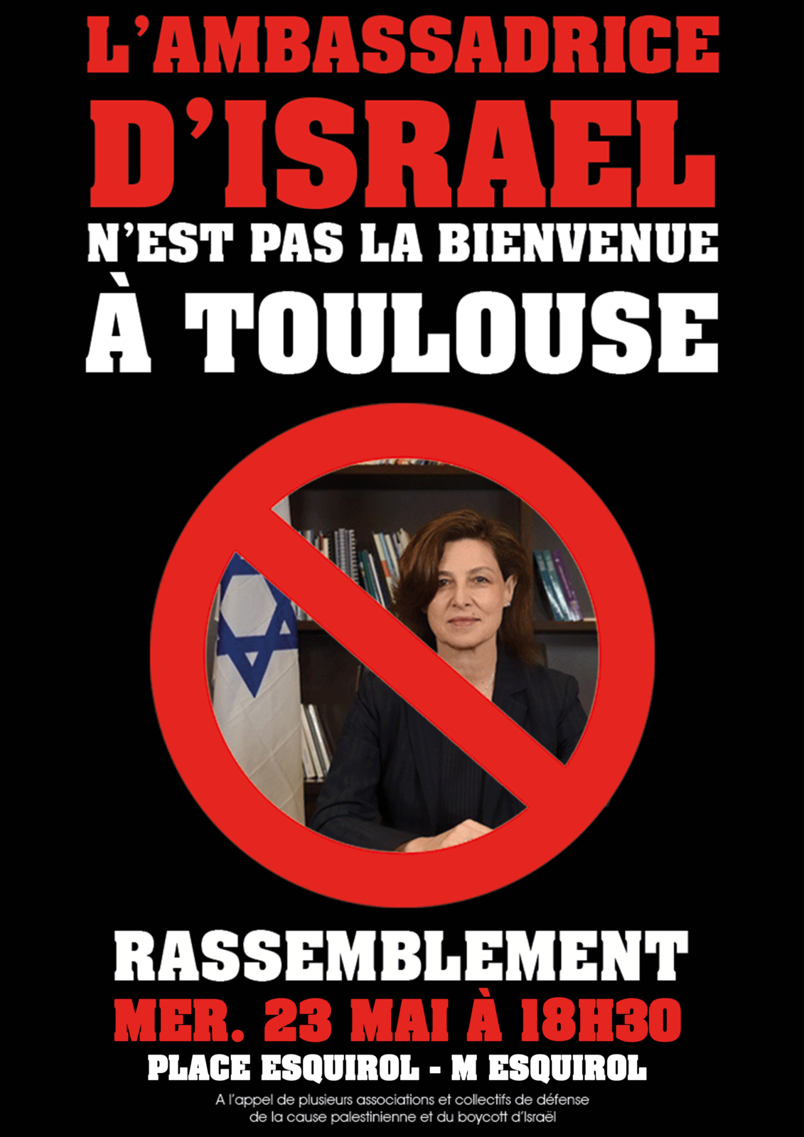 L'ambassadrice d'Israël n'est pas la bienvenue à Toulouse !