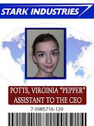 . a graphic to make an ID badge. This time it is a Stark Industry employee .