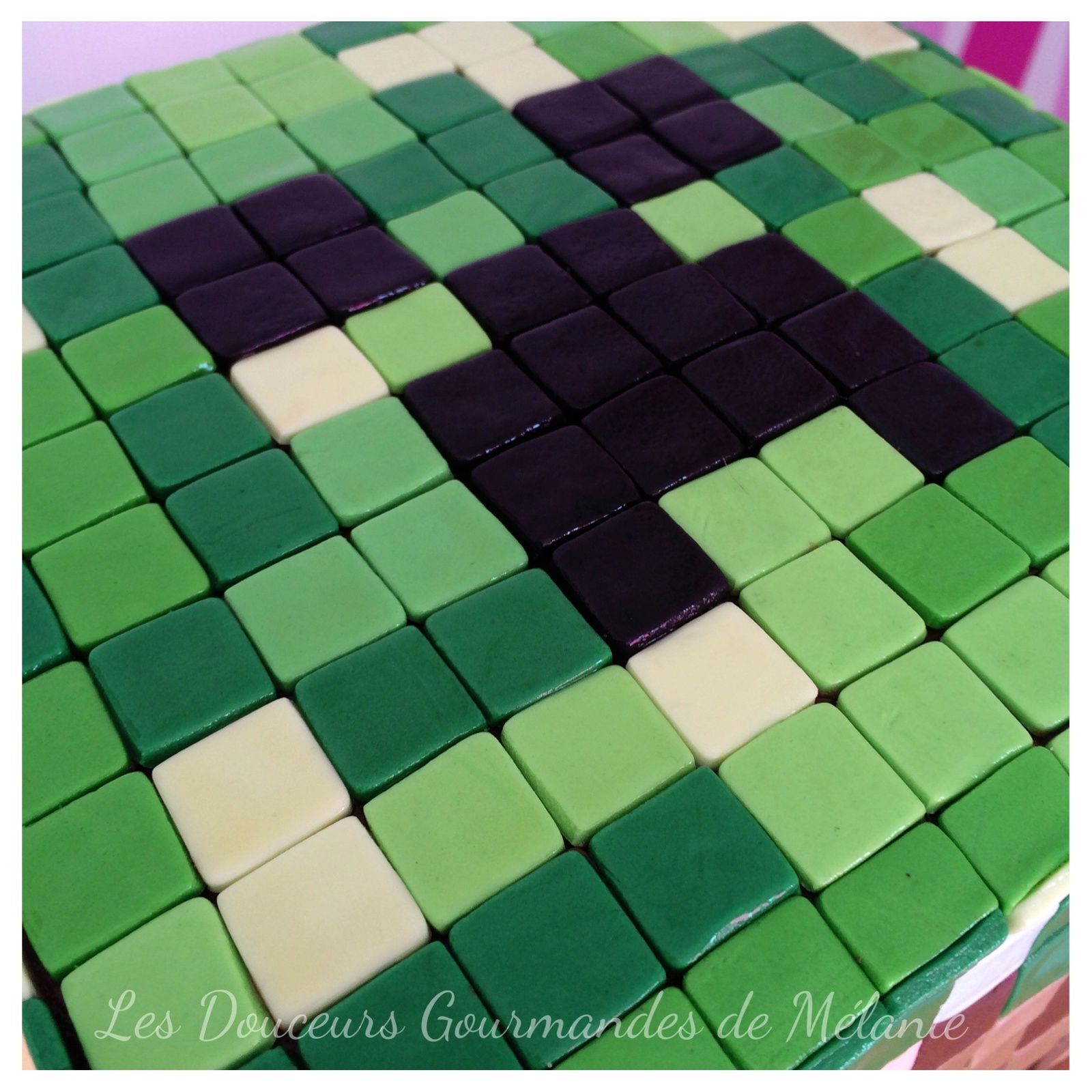 Gâteau jeu video Minecraft