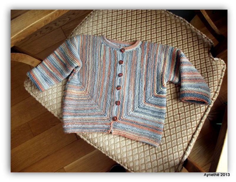 Baby surprise Jacket en fil degrade Avec un peu de fil