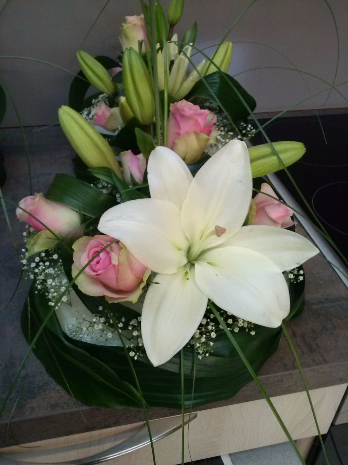 bouquet mariage table