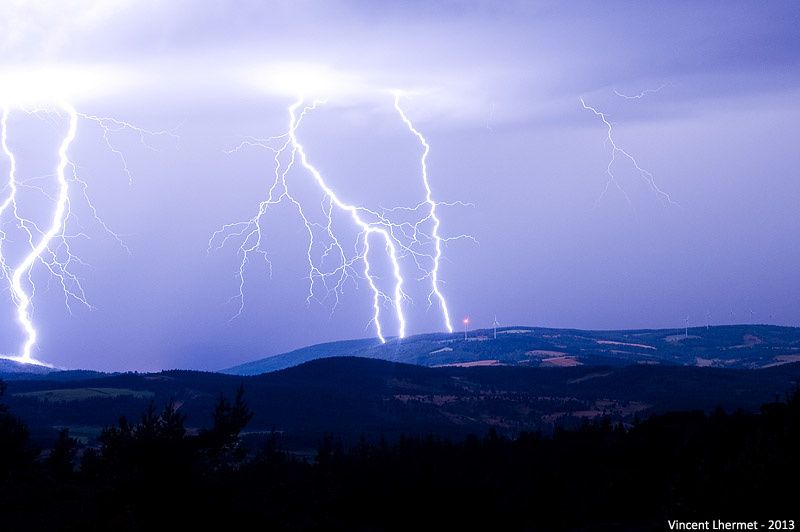 Nuit de folie en Lozère. Foudre à gogo le 7 Août 2013