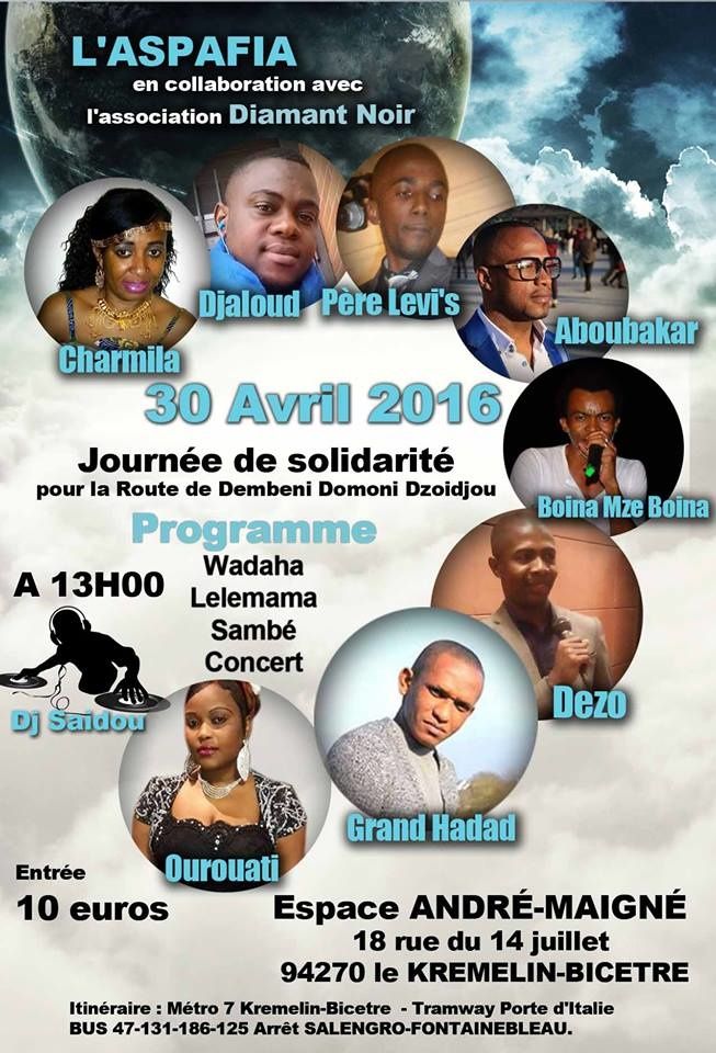 Journée de solidarité pour la route de Dembeni Domoni Dzoidjou