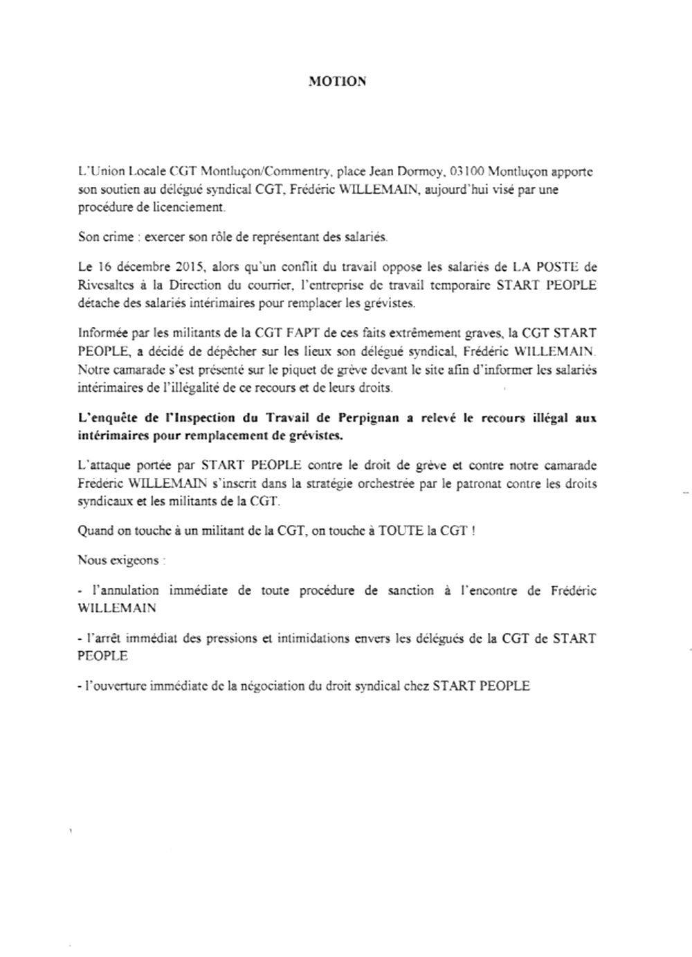 Lettre De Soutien à Un Collègue Sanctionné Gratuit La repression s'abat encore sur un militant CGT - RegardActu