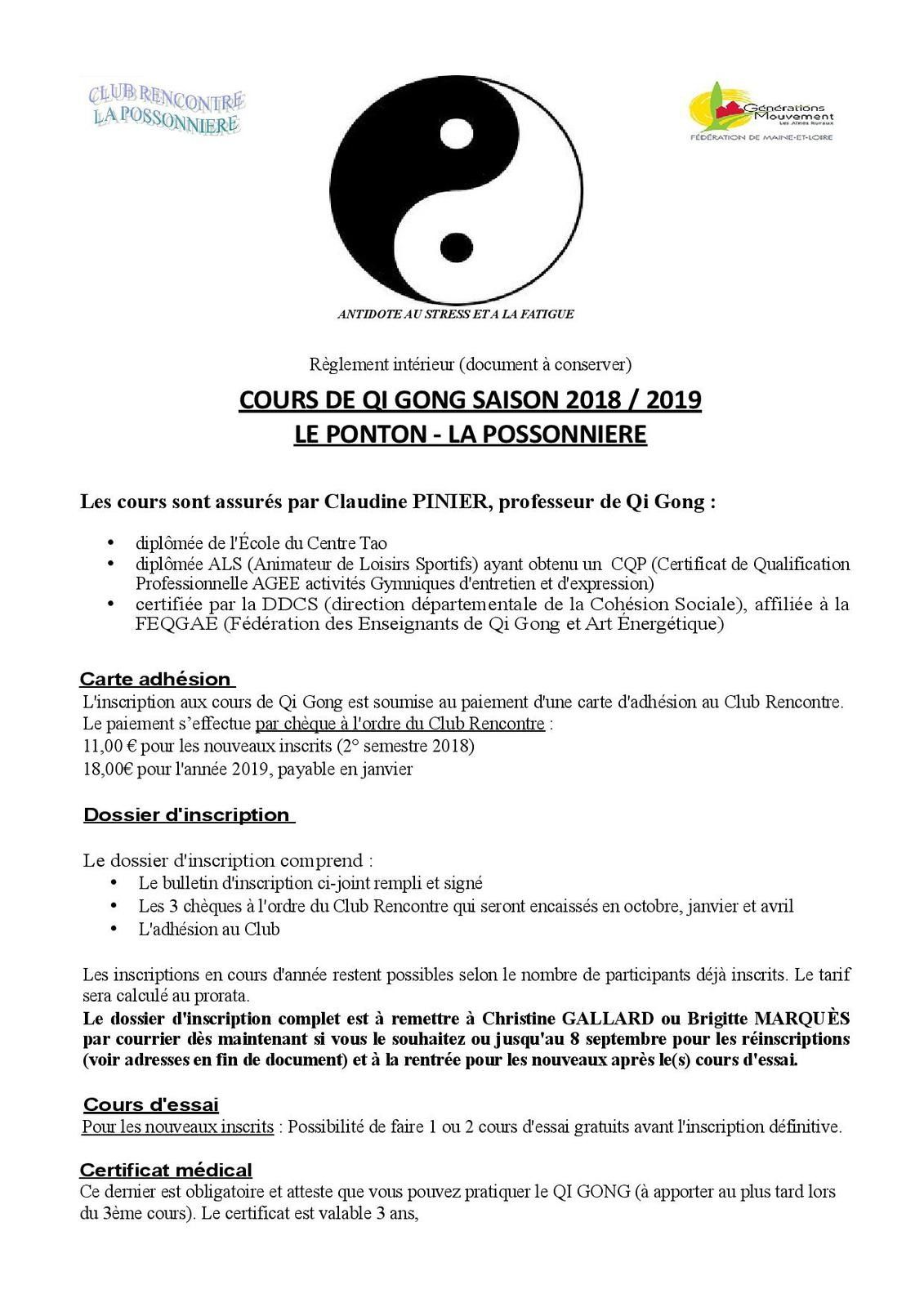 club rencontre la possonnière