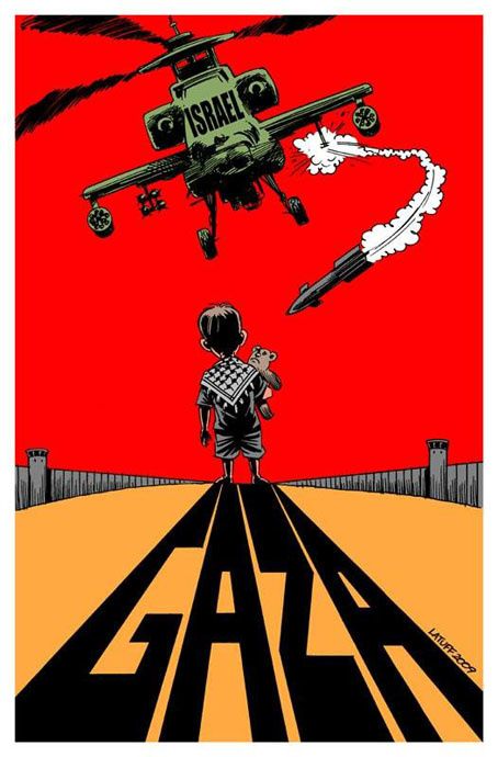 Avec Gaza et la Palestine, ce samedi à 14h30 place de l¹Hôtel de ville de St-Etienne.