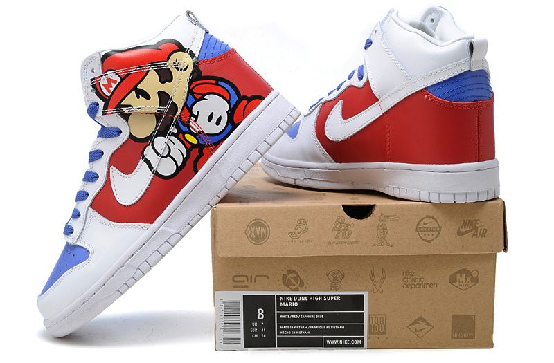 super mario nike dunks