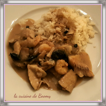 Colin et crevettes façon blanquette ww (Cookeo) - La cuisine de Boomy