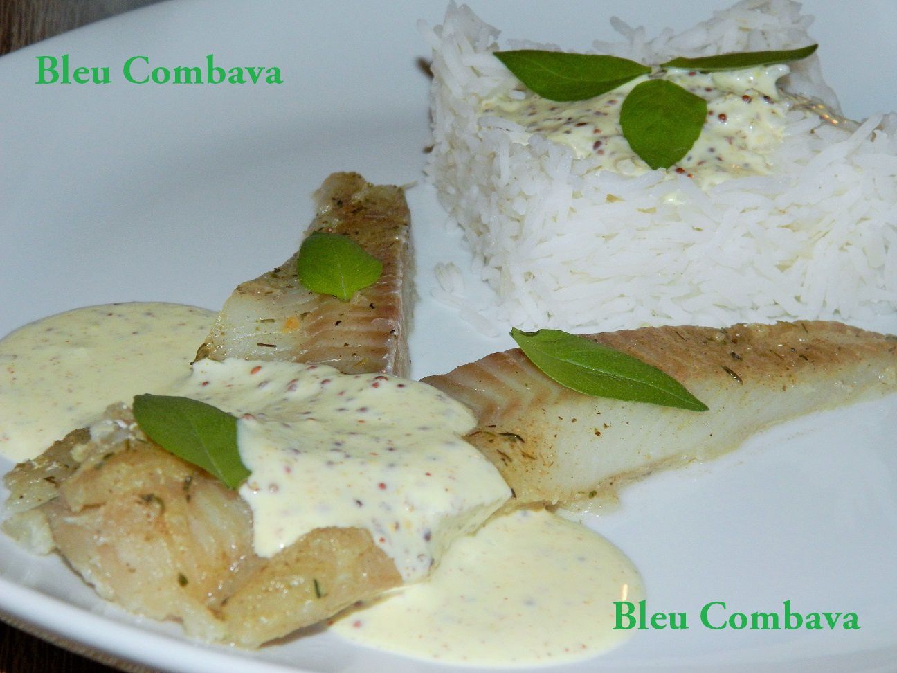 Filet de Colin d'Alaska Sauce Moutarde et Curry - Ma Cuisine Bleu Combava