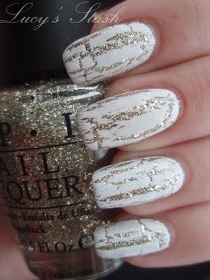 OPI Glam Slam set review - White Shatter Spark Triomphe Lucy's Stash