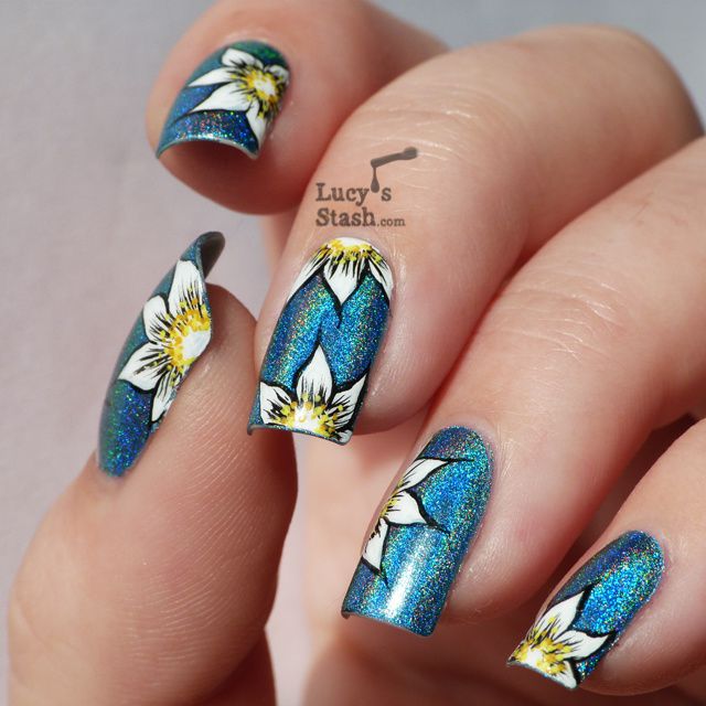 Lucy's Stash - Floral nail art