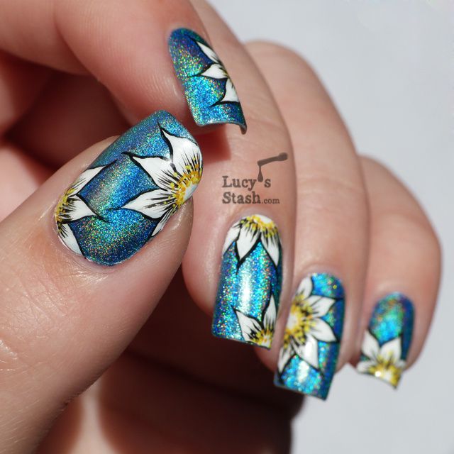 Lucy's Stash - Floral nail art